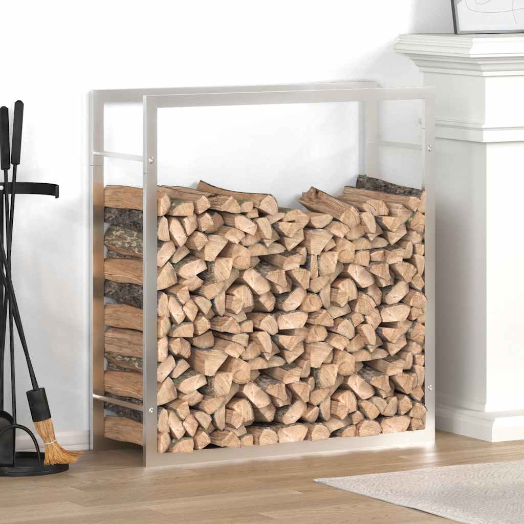 brændestativ 80x28x86 cm rustfrit stål billede