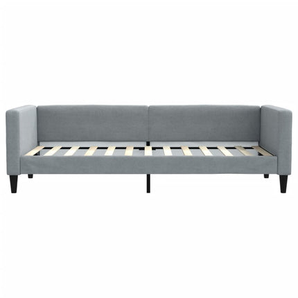 daybed med madras 80x200 cm stof lysegrå