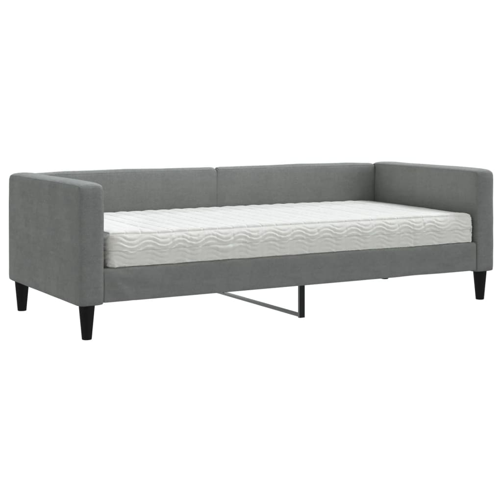 daybed med madras 80x200 cm stof mørkegrå