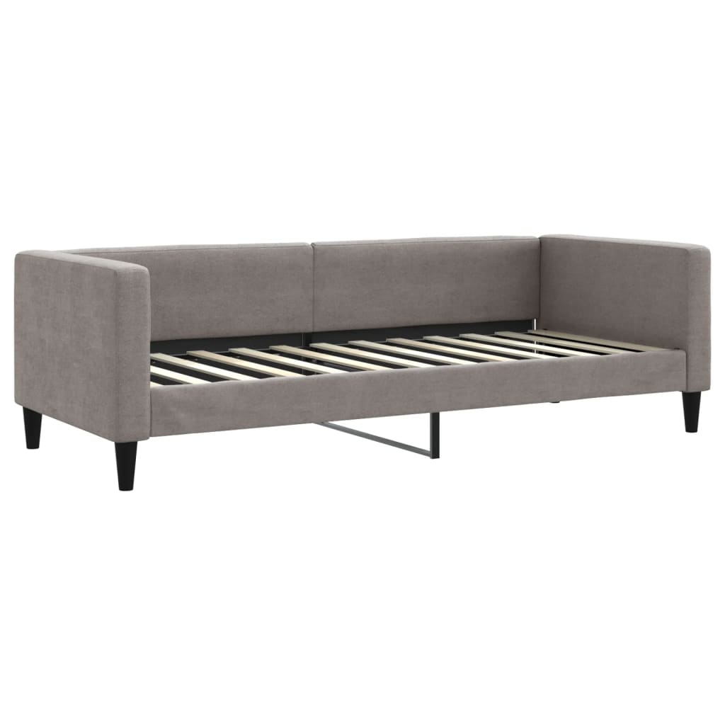 daybed med madras 80x200 cm stof gråbrun