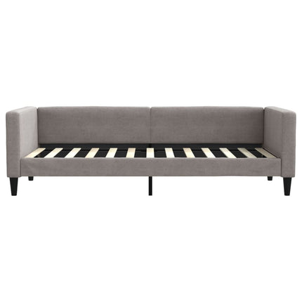daybed med madras 80x200 cm stof gråbrun