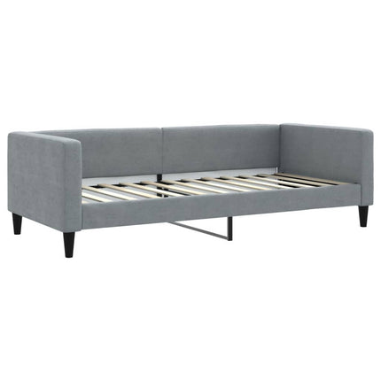 daybed med madras 90x200 cm stof lysegrå