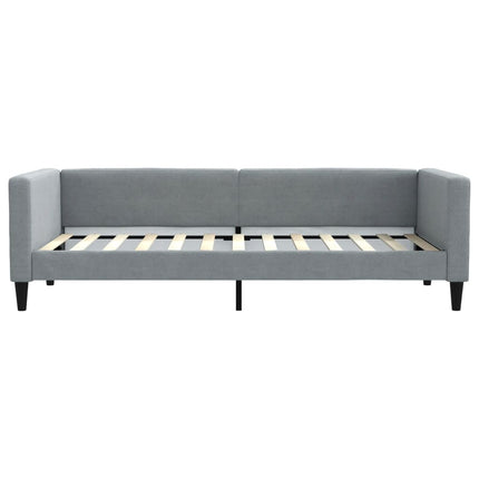 daybed med madras 90x200 cm stof lysegrå