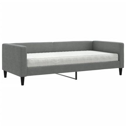 daybed med madras 90x200 cm stof mørkegrå