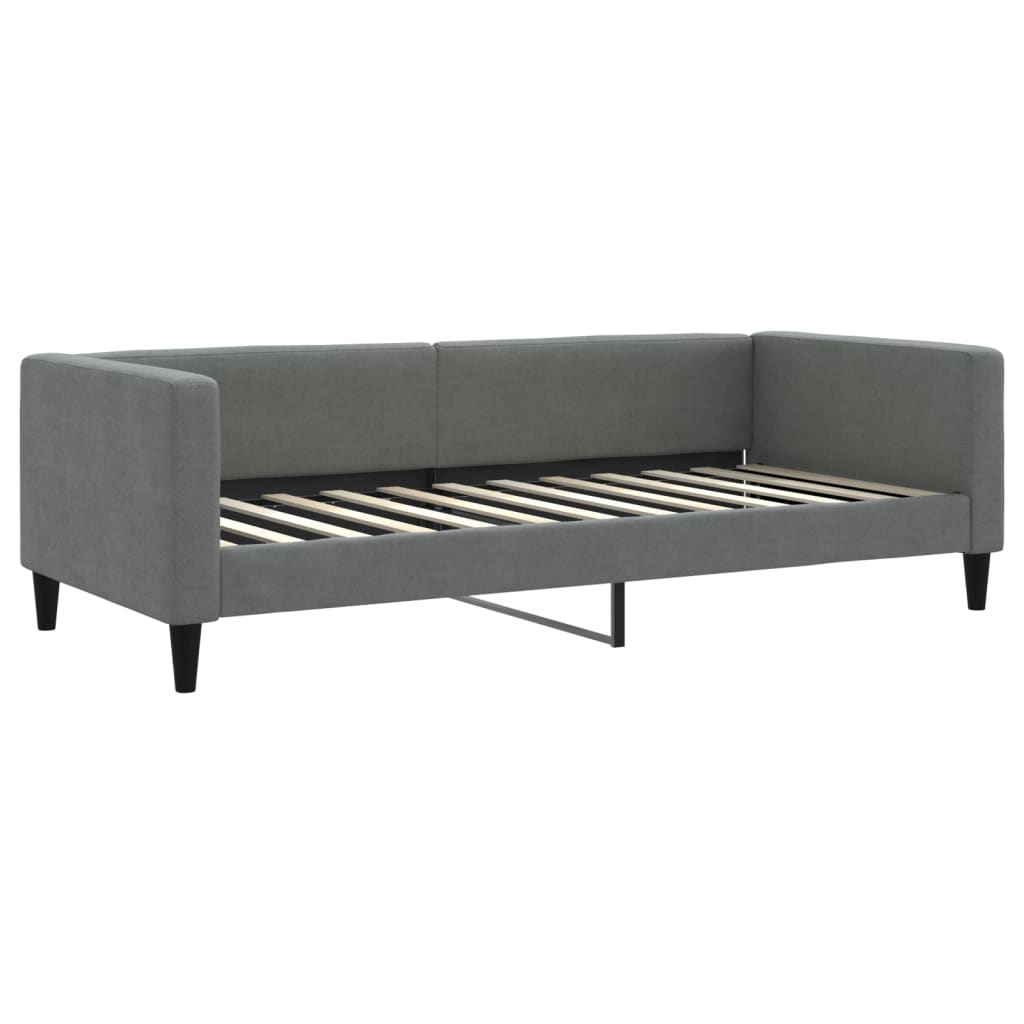 daybed med madras 90x200 cm stof mørkegrå