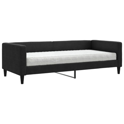 daybed med madras 90x200 cm stof sort