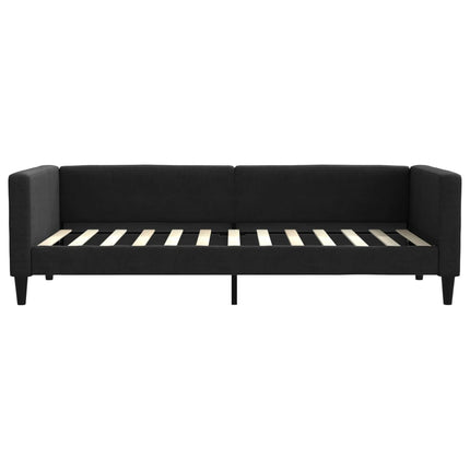 daybed med madras 90x200 cm stof sort