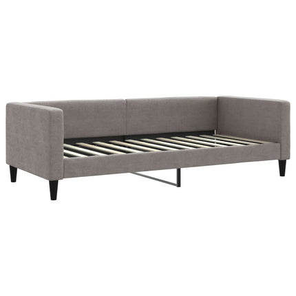 daybed med madras 90x200 cm stof gråbrun