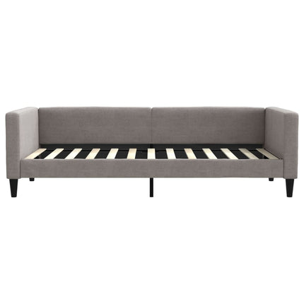 daybed med madras 90x200 cm stof gråbrun