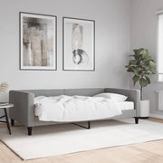 daybed med madras 100x200 cm stof lysegrå