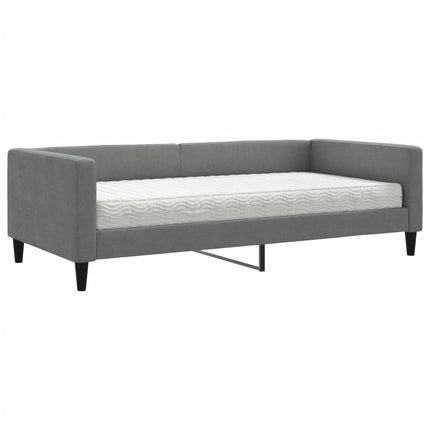 daybed med madras 100x200 cm stof mørkegrå