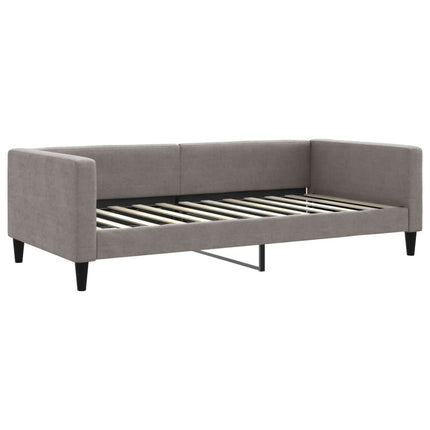 daybed med madras 100x200 cm stof gråbrun