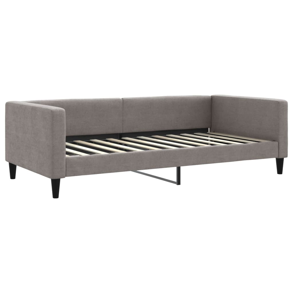 daybed med madras 100x200 cm stof gråbrun