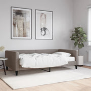 daybed med madras 100x200 cm stof gråbrun