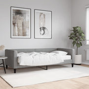 daybed med madras 90x190 cm stof lysegrå