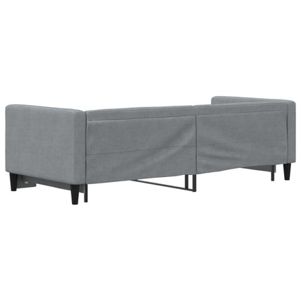 daybed med udtræk 80x200 cm stof lysegrå