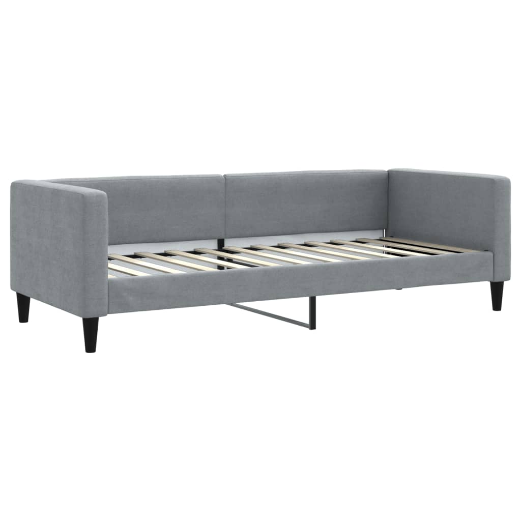 daybed med udtræk 80x200 cm stof lysegrå