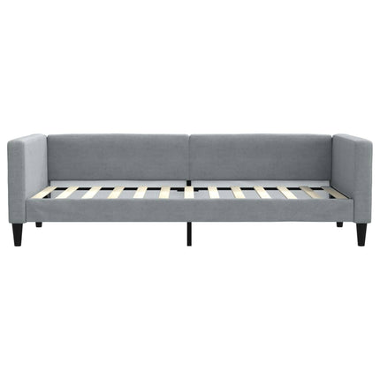 daybed med udtræk 80x200 cm stof lysegrå
