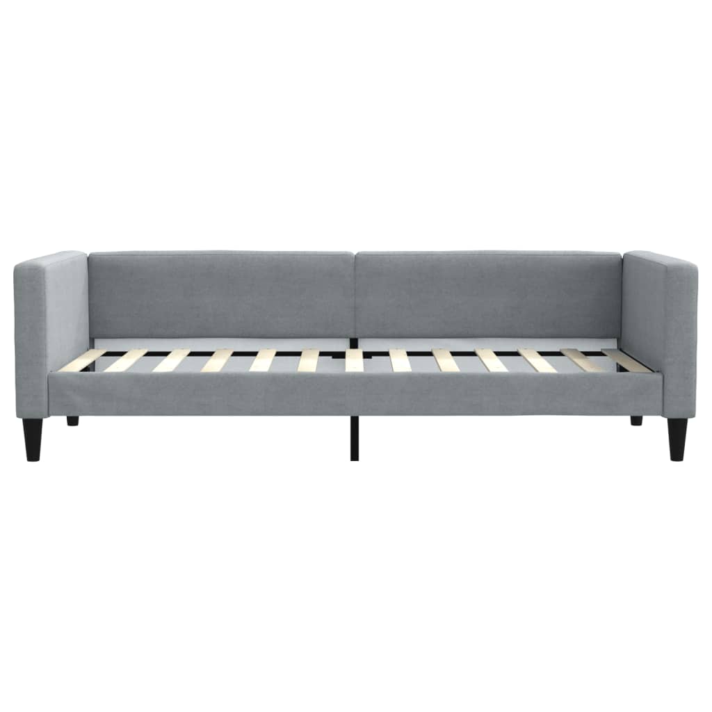 daybed med udtræk 80x200 cm stof lysegrå