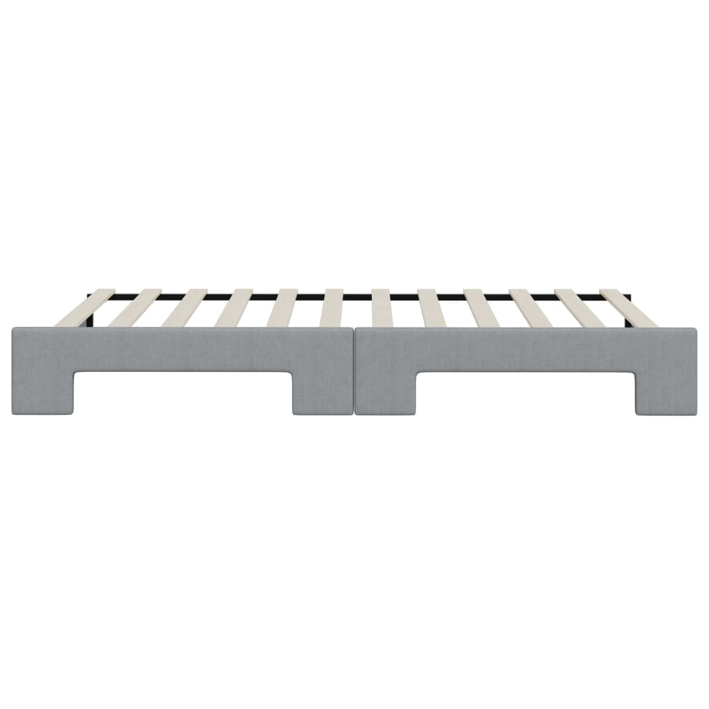 daybed med udtræk 80x200 cm stof lysegrå