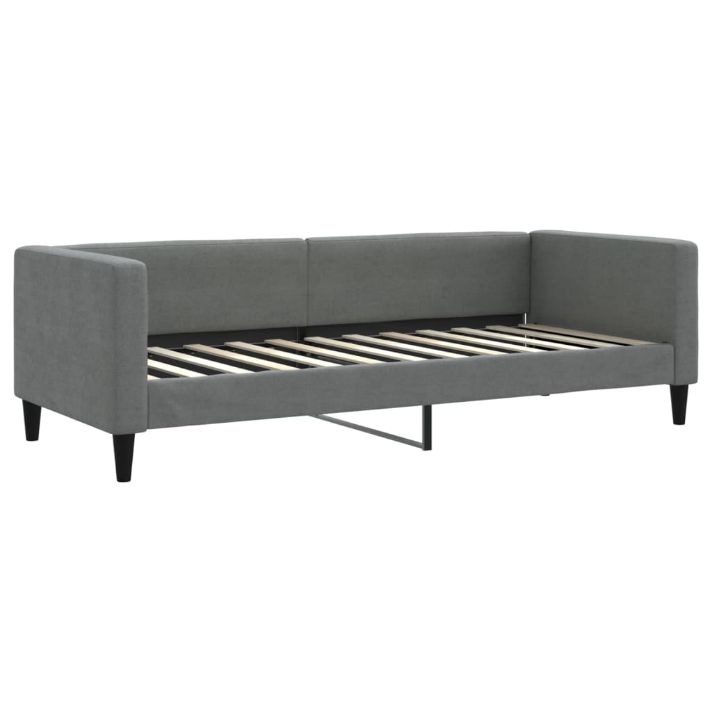 daybed med udtræk 80x200 cm stof mørkegrå