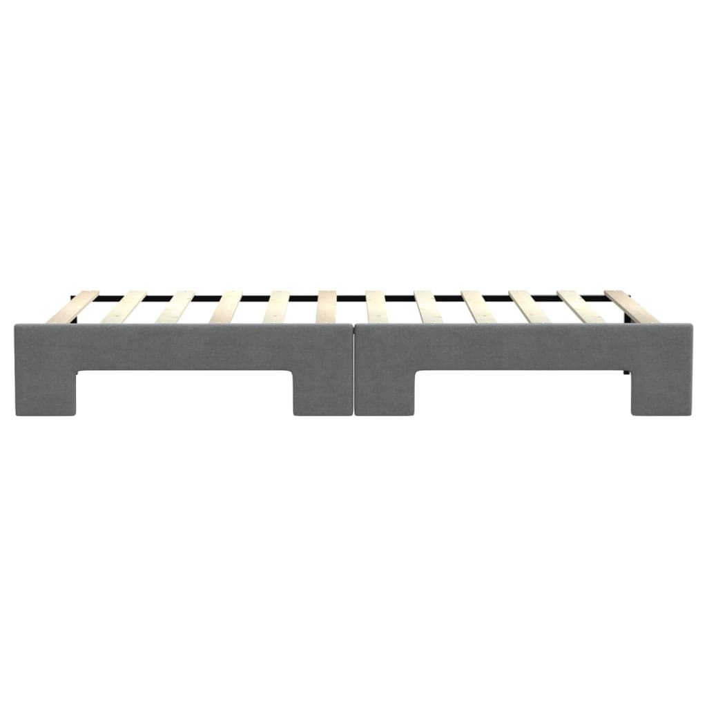 daybed med udtræk 80x200 cm stof mørkegrå