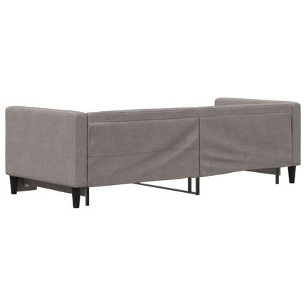 daybed med udtræk 80x200 cm stof gråbrun