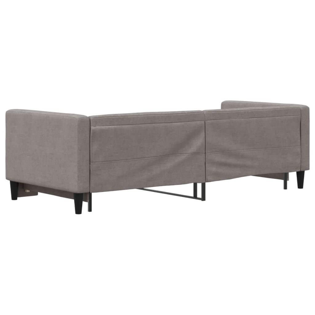 daybed med udtræk 80x200 cm stof gråbrun