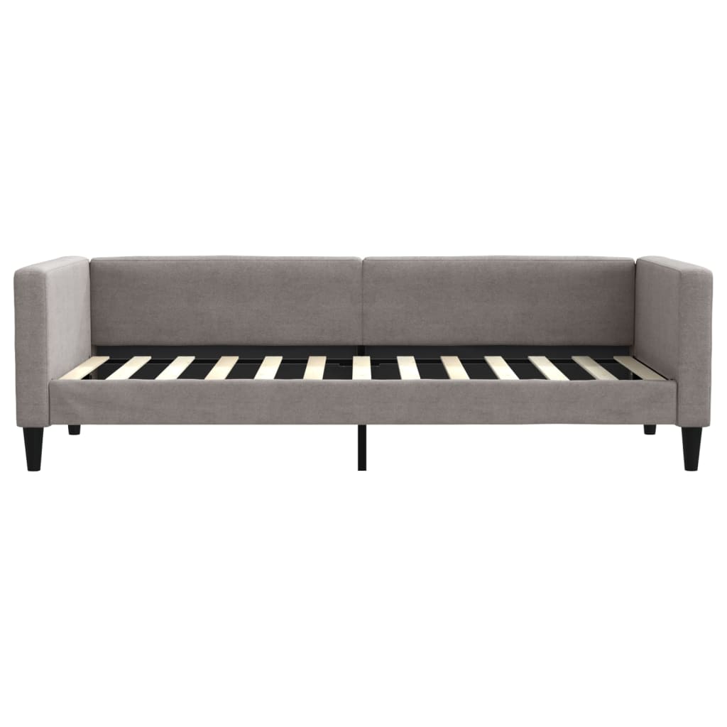 daybed med udtræk 80x200 cm stof gråbrun