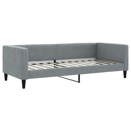 daybed med udtræk 90x200 cm stof lysegrå