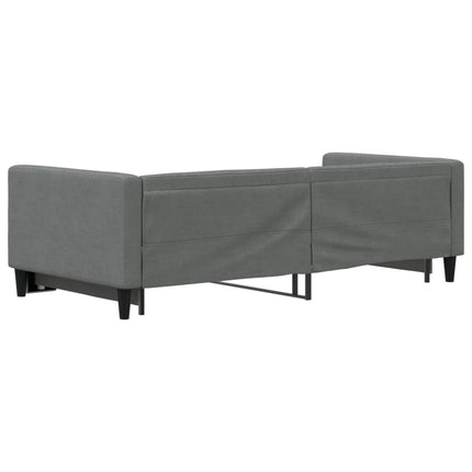 daybed med udtræk 90x200 cm stof mørkegrå
