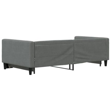 daybed med udtræk 100x200 cm stof mørkegrå
