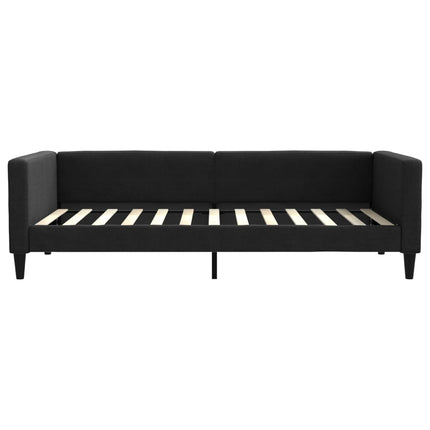 daybed med udtræk 100x200 cm stof sort