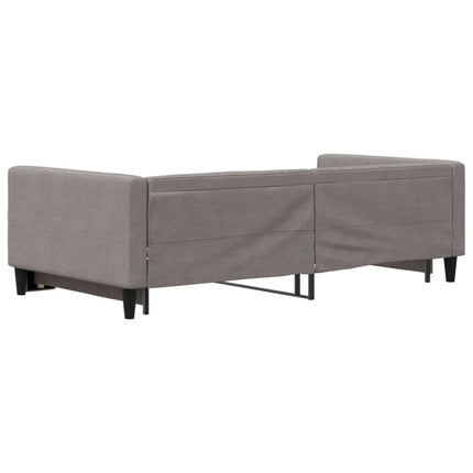 daybed med udtræk 100x200 cm stof gråbrun