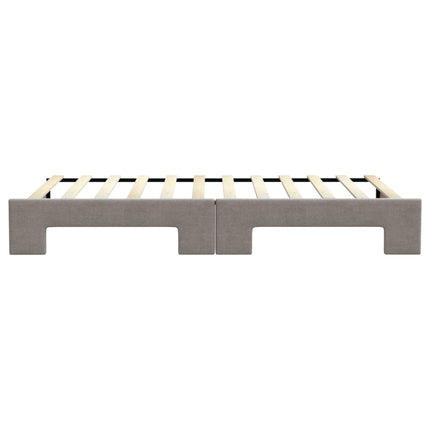 daybed med udtræk 100x200 cm stof gråbrun