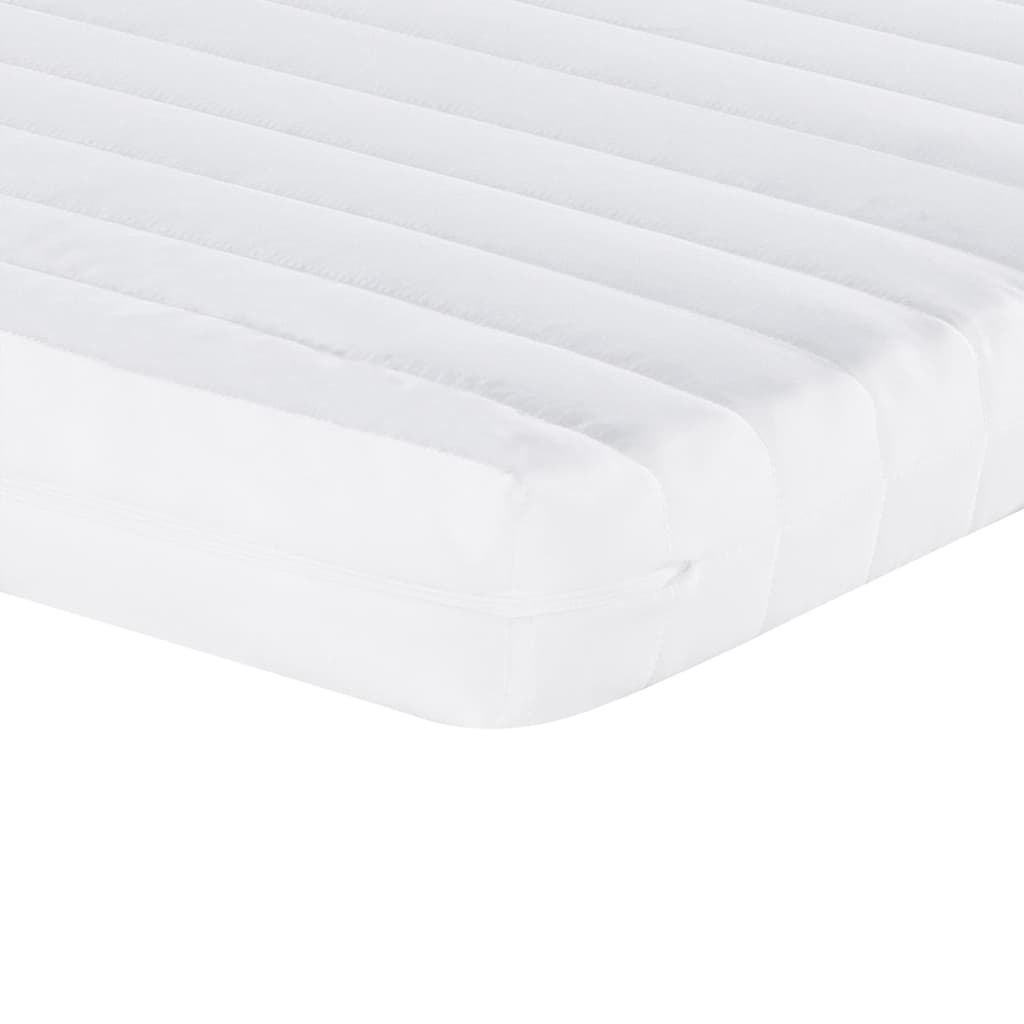 daybed med udtræk og madras 100x200 cm stof cremefarvet