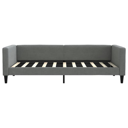daybed med udtræk 100x190 cm stof mørkegrå
