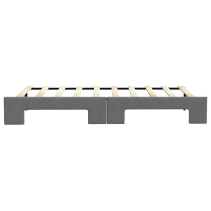 daybed med udtræk 100x190 cm stof mørkegrå