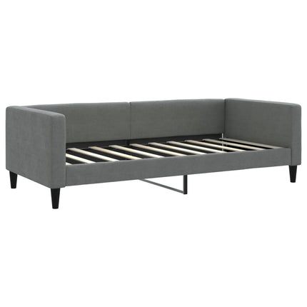 daybed med udtræk og skuffer 100x190 cm stof mørkegrå