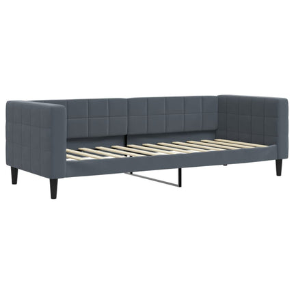 daybed med madras 80x200 cm velour mørkegrå