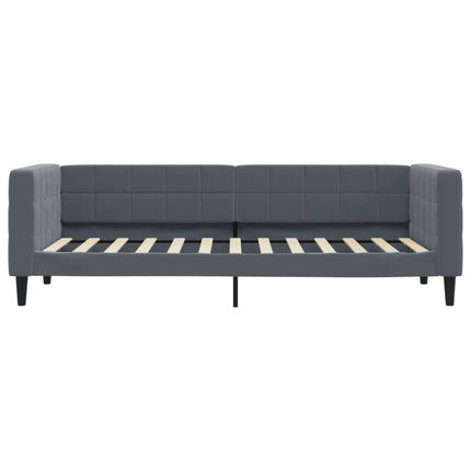 daybed med madras 80x200 cm velour mørkegrå