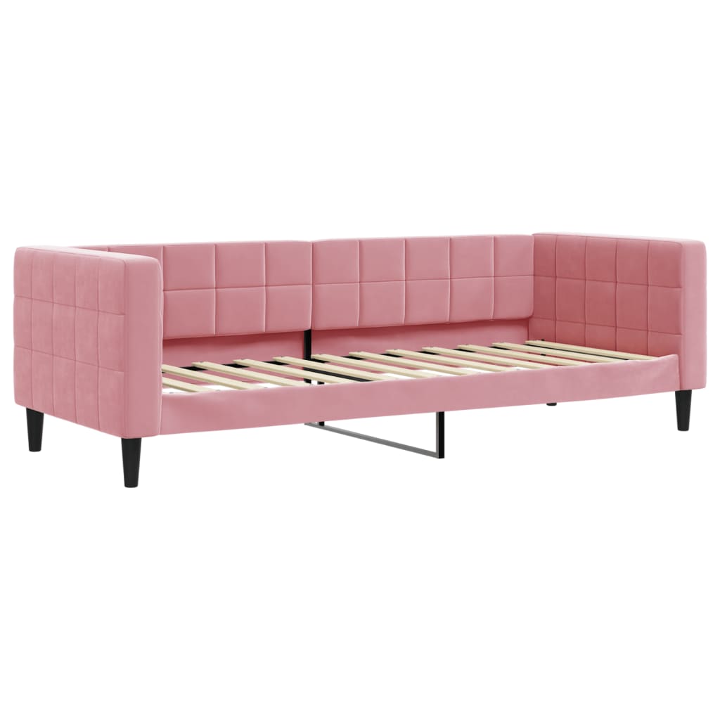 daybed med madras 80x200 cm velour pink