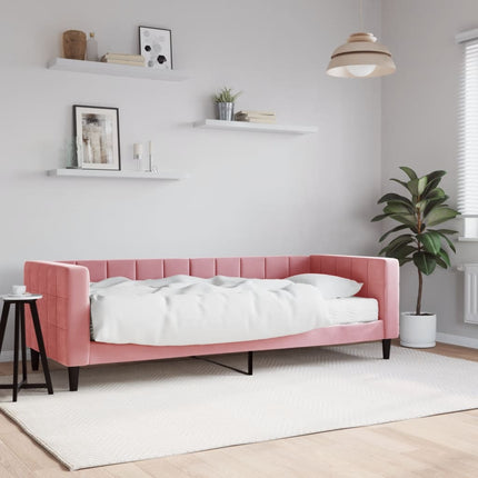 daybed med madras 80x200 cm velour pink