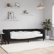 daybed med madras 80x200 cm velour sort