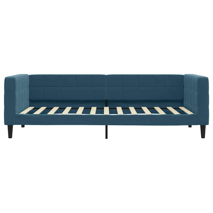 daybed med madras 90x200 cm velour blå