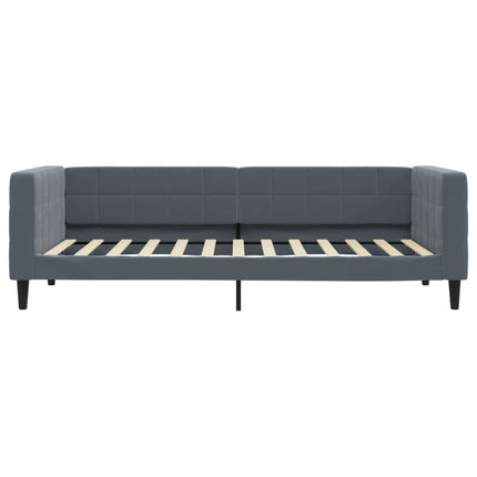 daybed med madras 90x200 cm velour mørkegrå