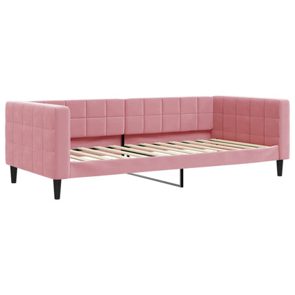 daybed med madras 90x200 cm velour pink
