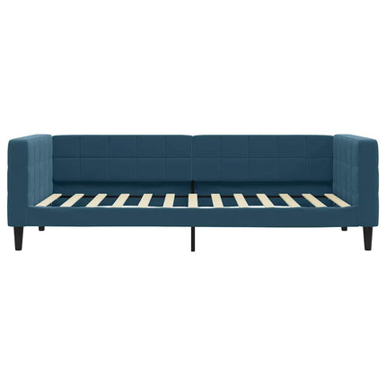 daybed med madras 100x200 cm velour blå