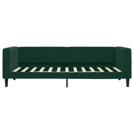daybed med madras 100x200 cm velour mørkegrøn