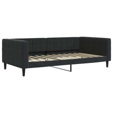 daybed med madras 100x200 cm velour sort